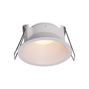 Kiel Recessed Spotlight 6.6cm, Slim 5mm Trim, 35mm GU10 (Max 8W), IP54, Cut Out 60mm, White