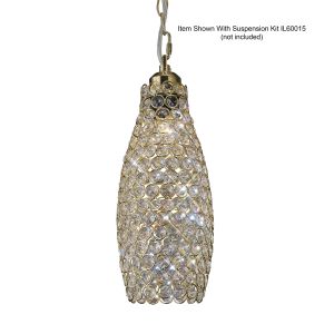 Kudo Drum Non-Electric SHADE ONLY French Gold/Crystal