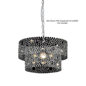 Kudo Tiered Non-Electric SHADE ONLY Polished Chrome/Crystal