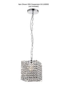 Kudo Crystal Square Non-Electric SHADE ONLY Polished Chrome/Crystal