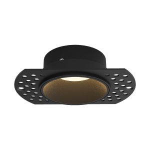 Lances Trimless Recessed Spotlight 10.5cm, GU10 (Max 12W), Cut Out 62mm, Black