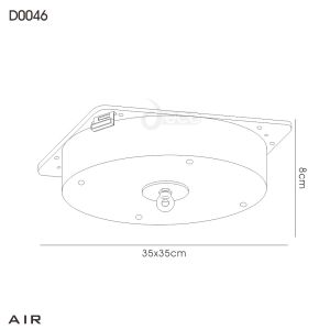 Additions 590mm, 3m Universal Suspension Plate c/w Power Cable For Lowradorootg Flush Fittings, Max Load 20kg (ONLY TESTED FOR OUR RANGE OF PRODUCTS)