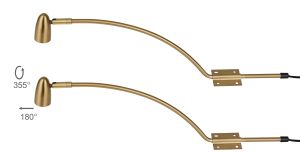 Lex (Set Of 2) Type A Over Cabinet 1 Light GU10 With Adjustable Head And 2m Cable (No Plug) Brass