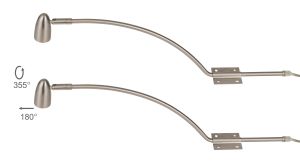 Lex (Set Of 2) Type A Over Cabinet 1 Light GU10 With Adjustable Head And 2m Cable (No Plug) Satin Nickel