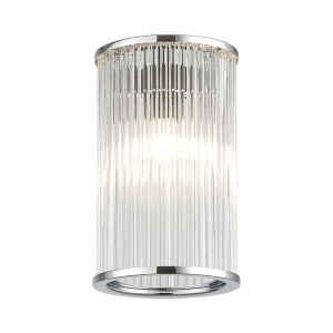 Blanca Round 11 x 18cm Non-Electric Glass Rod Shade (C), Polished Chrome / Clear Glass Rods