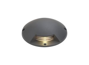 Cobre Above Ground Light/Wall Light, 1 x 2W LED, 3000K, 60lm, IP67, IK10, Dark Grey, 3yrs Warranty