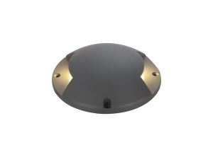 Cobre Above Ground Light/Wall Light, 1 x 4W LED, 3000K, 120lm, IP67, IK10, Dark Grey, 3yrs Warranty