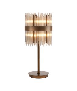 Cucine Glass Rod Table Lamp, 6 Light G9, Painted Matt Bronze/Cognac