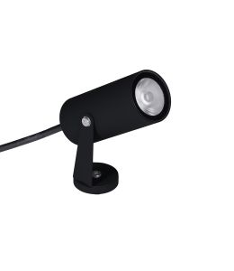 Logan Ground/Wall Light, 1 x 6W LED, 3000K, 525lm, 36º, IP65, c/w 2m Cable, Black, 3yrs Warranty