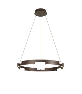 Alaric 60cm Pendant, 36W LED, 4000K, 1300lm, 3 Step Dimming, Brown Oxide, 3yrs Warranty