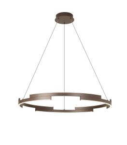 Alaric 80cm Pendant, 44W LED, 4000K, 1700lm, 3 Step Dimming, Brown Oxide, 3yrs Warranty