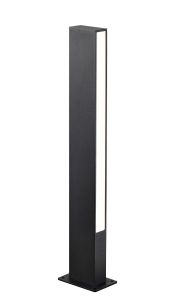 Lotus 60cm Bollard, 10W LED, 3000K, 690lm, IP65, Black, 3yrs Warranty