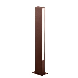 Lotus 60cm Bollard, 10W LED, 3000K, 690lm, IP65, Rust Brown, 3yrs Warranty