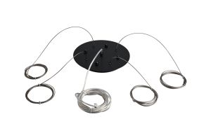Lowan 25cm 3m Suspension Plate Kit BL c/w Plate, Power Cable, 4 x Suspension Cables & Grips, Max Load 20kg (ONLY TESTED FOR OUR RANGE OF PRODUCTS)
