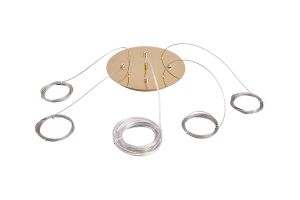 Lowan 25cm 3m Suspension Plate Kit FG c/w Plate, Power Cable, 4 x Suspension Cables & Grips, Max Load 20kg (ONLY TESTED FOR OUR RANGE OF PRODUCTS)