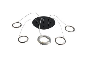 Lowan 25cm 3m Suspension Plate Kit BL c/w Plate, Power Cable, 4 x Suspension Cables & Grips, Max Load 40kg (ONLY TESTED FOR OUR RANGE OF PRODUCTS)