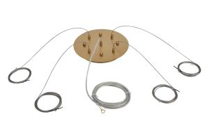 Lowan 25cm 3m Suspension Plate Kit BR c/w Plate, Power Cable, 4 x Suspension Cables & Grips, Max Load 40kg (ONLY TESTED FOR OUR RANGE OF PRODUCTS)