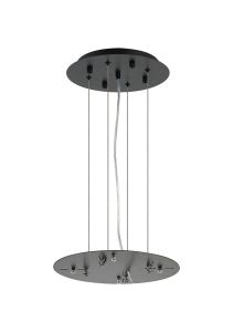 Lowan 29cm, 3m Satin Black/Matt Black, Suspension Plate c/w Power Cable To Lower Flush Fittings, Max Load 20kg (ONLY TESTED FOR OUR PRODUCTS)