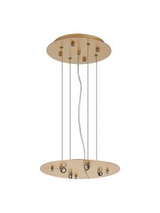 Lowan 29cm, Brass/Painted Brass, 3m Suspension Plate c/w Power Cable To Lower Flush Fittings, Max Load 20kg (ONLY TESTED FOR OUR PRODUCTS)