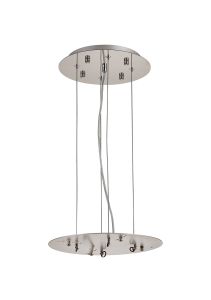 Lowan 29cm, 3m Polished Chrome/Silver, Suspension Plate c/w Power Cable To Lower Flush Fittings, Max Load 20kg (ONLY TESTED FOR OUR PRODUCTS)