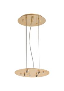 Lowan 29cm, 3m French Gold/Painted Gold, Suspension Plate c/w Power Cable To Lower Flush Fittings,  Max Load 20kg (ONLY TESTED FOR OUR PRODUCTS)