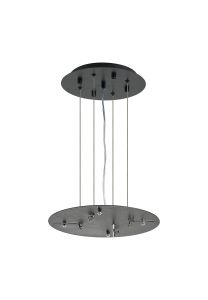 Lowan 31cm, 3m Satin Black/Matt Black, Suspension Plate c/w Power Cable To Lower Flush Fittings, Max Load 20kg (ONLY TESTED FOR OUR PRODUCTS)