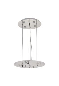 Lowan 31cm, 3m Polished Chrome/Silver, Suspension Plate c/w Power Cable To Lower Flush Fittings, Max Load 20kg (ONLY TESTED FOR OUR PRODUCTS)