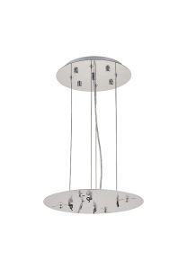 Lowan 31cm, 3m Satin Nickel/Silver, Suspension Plate c/w Power Cable To Lower Flush Fittings, Max Load 20kg (ONLY TESTED FOR OUR PRODUCTS)