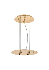 Lowan 31cm, 3m French Gold/Painted Gold, Suspension Plate c/w Power Cable To Lower Flush Fittings,  Max Load 20kg (ONLY TESTED FOR OUR PRODUCTS)