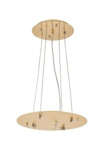 Lowan 39cm, 3m French Gold/Painted Gold, Suspension Plate c/w Power Cable To Lower Flush Fittings,  Max Load 20kg (ONLY TESTED FOR OUR PRODUCTS)