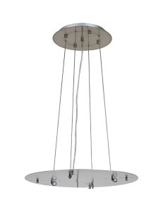 Lowan 44cm, 3m Satin Nickel/Silver, Suspension Plate c/w Power Cable To Lower Flush Fittings, Max Load 20kg (ONLY TESTED FOR OUR PRODUCTS)
