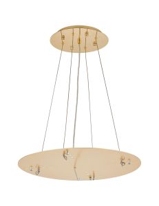 Lowan 49cm, 3m French Gold/Painted Gold, Suspension Plate c/w Power Cable To Lower Flush Fittings,  Max Load 20kg (ONLY TESTED FOR OUR PRODUCTS)