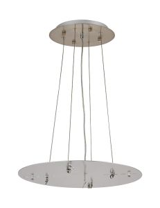 Lowan 49cm, 3m Satin Nickel/Silver, Suspension Plate c/w Power Cable To Lower Flush Fittings, Max Load 20kg (ONLY TESTED FOR OUR PRODUCTS)