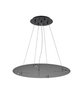 Lowan 59cm, 3m Satin Black/Matt Black, Suspension Plate c/w Power Cable To Lower Flush Fittings, Max Load 20kg (ONLY TESTED FOR OUR PRODUCTS)