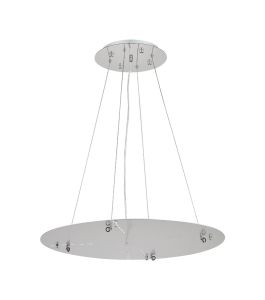 Lowan 59cm, 3m Polished Chrome/Silver, Suspension Plate c/w Power Cable To Lower Flush Fittings, Max Load 20kg (ONLY TESTED FOR OUR PRODUCTS)