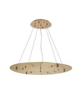 Lowan 69cm, 3m Brass/Painted Brass, Suspension Plate c/w Power Cable To Lower Flush Fittings, Max Load 20kg (ONLY TESTED FOR OUR PRODUCTS)