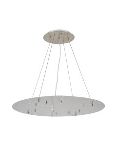 Lowan 69cm, 3m Satin Nickel/Silver, Suspension Plate c/w Power Cable To Lower Flush Fittings, Max Load 20kg (ONLY TESTED FOR OUR PRODUCTS)