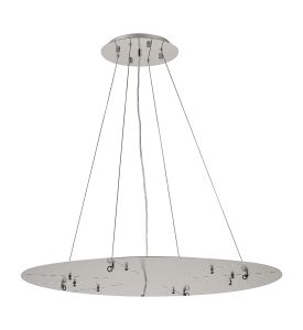 Lowan 79cm, 3m Polished Chrome/Silver, Suspension Plate c/w Power Cable To Lower Flush Fittings, Max Load 20kg (ONLY TESTED FOR OUR PRODUCTS)
