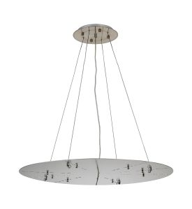 Lowan 79cm, 3m Satin Nickel/Silver, Suspension Plate c/w Power Cable To Lower Flush Fittings, Max Load 20kg (ONLY TESTED FOR OUR PRODUCTS)