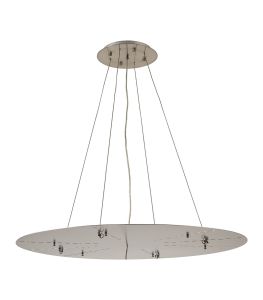 Lowan 89cm, 3m Satin Nickel/Silver, Suspension Plate c/w Power Cable To Lower Flush Fittings, Max Load 20kg (ONLY TESTED FOR OUR PRODUCTS)