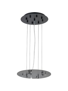 Lowan 29cm, 3m Satin Black/Matt Black, Suspension Plate c/w Power Cable To Lower Flush Fittings, Max Load 40kg (ONLY TESTED FOR OUR PRODUCTS)