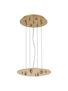 Lowan 29cm, 3m Brass/Painted Brass, Suspension Plate c/w Power Cable To Lower Flush Fittings, Max Load 40kg (ONLY TESTED FOR OUR PRODUCTS)