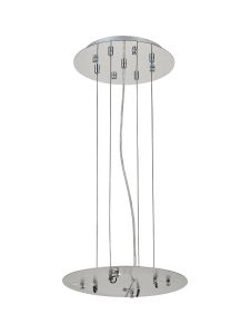 Lowan 29cm, 3m Polished Chrome/Silver, Suspension Plate c/w Power Cable To Lower Flush Fittings, Max Load 40kg (ONLY TESTED FOR OUR PRODUCTS)