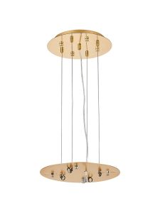 Lowan 29cm, 3m French Gold/Painted Gold, Suspension Plate c/w Power Cable To Lower Flush Fittings,  Max Load 40kg (ONLY TESTED FOR OUR PRODUCTS)