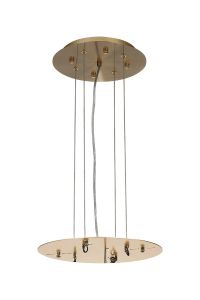 Lowan 31cm, 3m Antique Brass/Painted Brass, Suspension Plate c/w Power Cable To Lower Flush Fittings, Max Load 40kg (ONLY TESTED FOR OUR PRODUCTS)