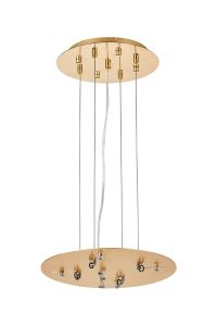 Lowan 31cm, 3m French Gold/Painted Gold, Suspension Plate c/w Power Cable To Lower Flush Fittings,  Max Load 40kg (ONLY TESTED FOR OUR PRODUCTS)