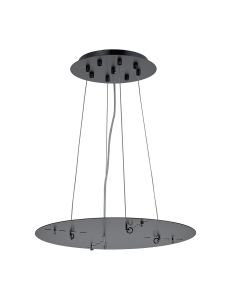 Lowan 44cm, 3m Satin Black/Matt Black, Suspension Plate c/w Power Cable To Lower Flush Fittings, Max Load 40kg (ONLY TESTED FOR OUR PRODUCTS)