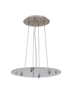 Lowan 44cm, 3m Satin Nickel/Silver, Suspension Plate c/w Power Cable To Lower Flush Fittings, Max Load 40kg (ONLY TESTED FOR OUR PRODUCTS)