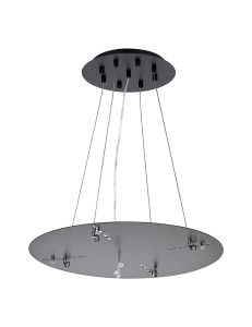 Lowan 49cm, 3m Satin Black/Matt Black, Suspension Plate c/w Power Cable To Lower Flush Fittings, Max Load 40kg (ONLY TESTED FOR OUR PRODUCTS)