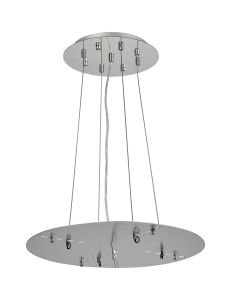 Lowan 49cm, 3m Polished Chrome/Silver, Suspension Plate c/w Power Cable To Lower Flush Fittings, Max Load 40kg (ONLY TESTED FOR OUR PRODUCTS)